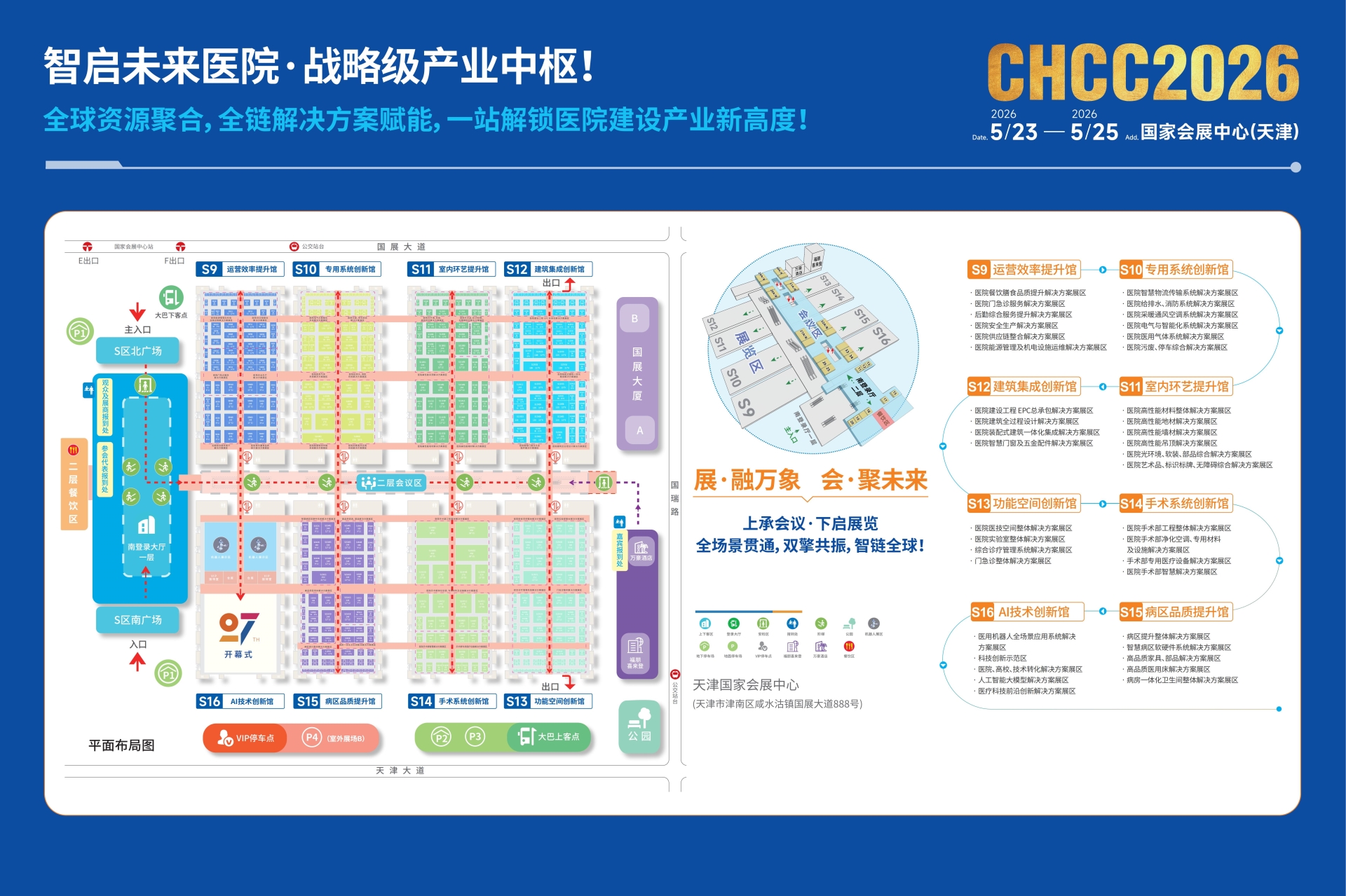 ​CHCC2026全国医院建设大会暨展览会【展品范围及展馆分布】​​​